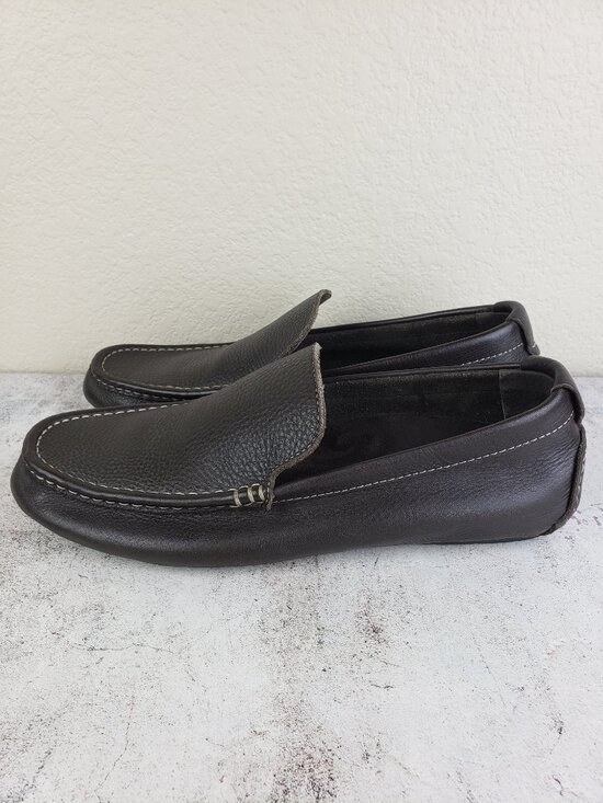 Vionic Parker Leather Driving Moccasin Loafers Brown Orthaheel size 11 Men\'s main image 10